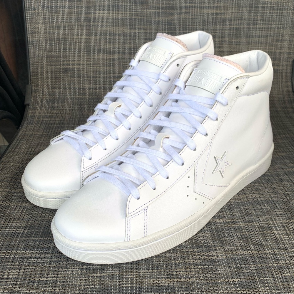 Converse White High-Top Leather Sneakers - Picture 5 of 14